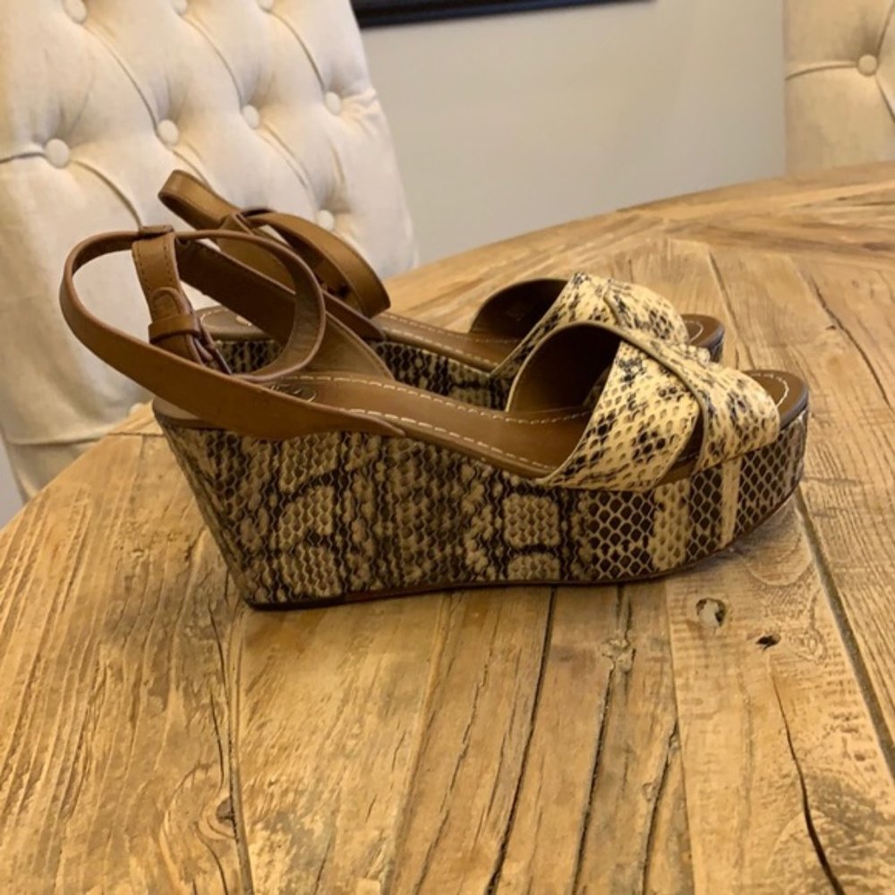 Authentic Tory Burch platform wedge sandals
